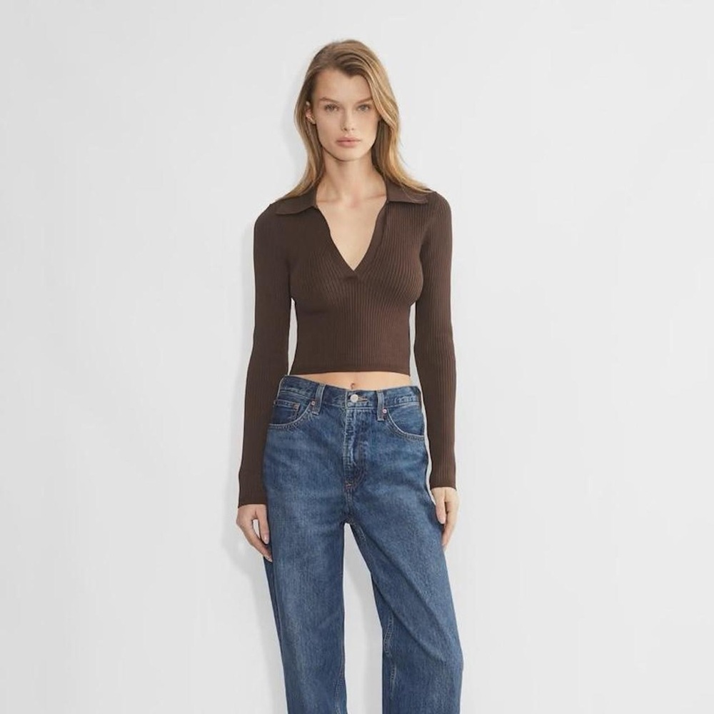 aritzia babaton polo long sleeve